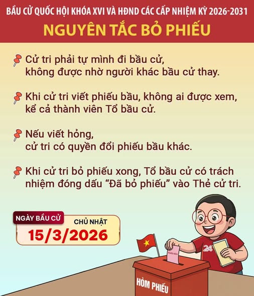 NGÀY 15/3/2026! CỬ TRI CẢ NƯỚC THỰC HIỆN QUYỀN CÔNG DÂN CỦA MÌNH